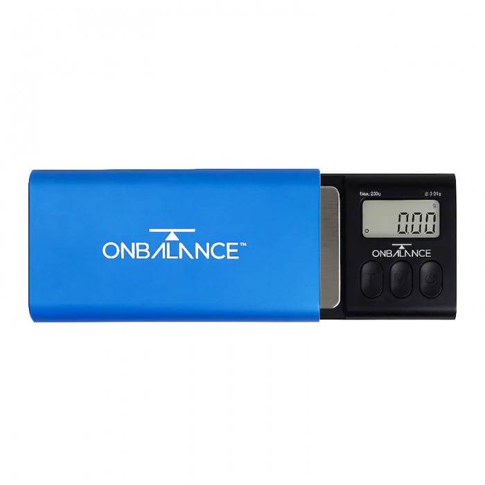 On Balance SLIDE Pocket Scale 200g x 0.01g – Blue - Bong Empire