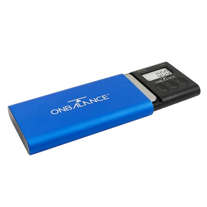 On Balance SLIDE Pocket Scale 200g x 0.01g – Blue - Bong Empire
