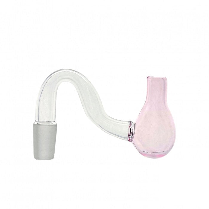 Mini Coloured Glass Bubbler Top Pipe 14mm / 8cm Pink