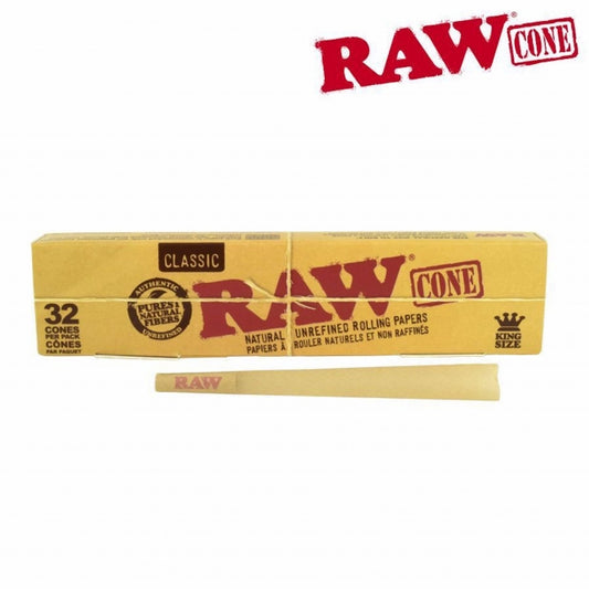 Raw Classic 1 1/4 Pre-Rolled Cones 32 Pack