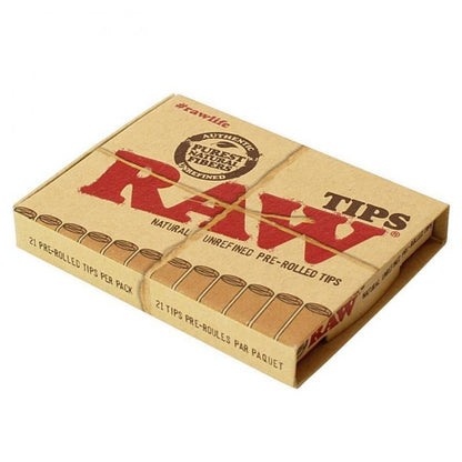 Raw Filter Pre Rolled Tips 21 Per Box - Bong Empire