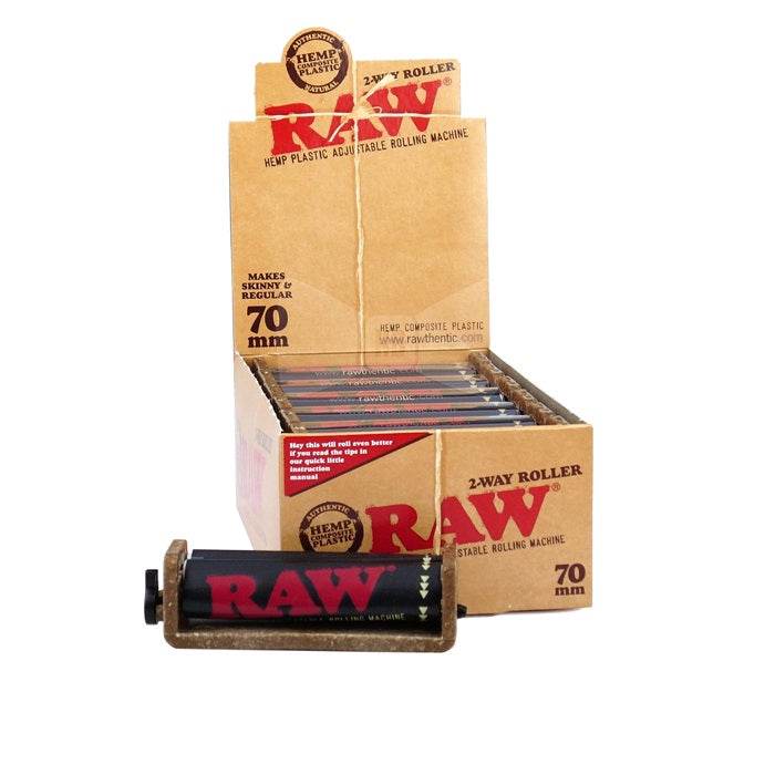 RAW Organic Plastic Two - Way Adjustable 70mm Rolling Machine - Bong Empire