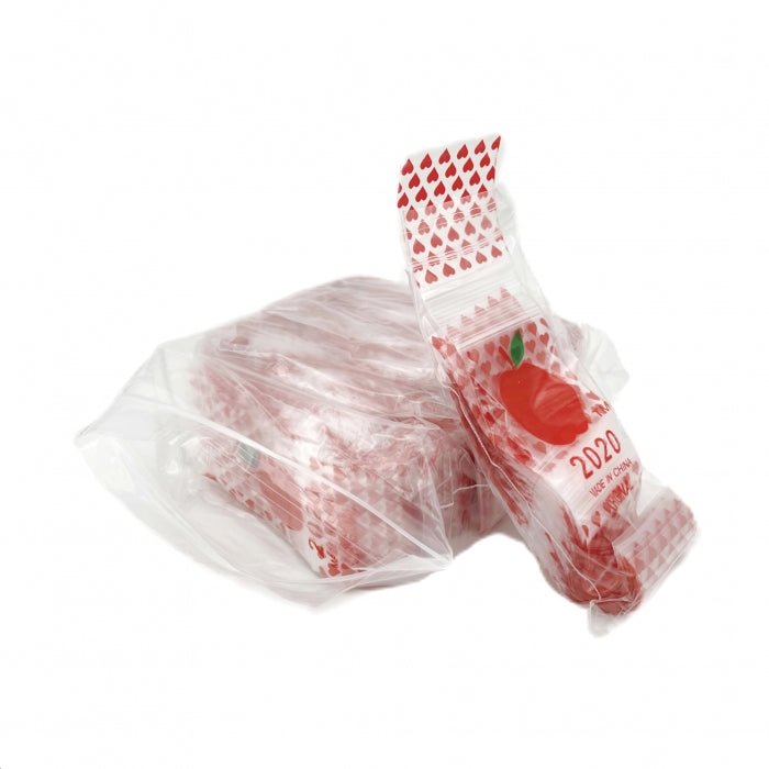 Red Heart Resealable Plastic Bags 50x50mm 1000 Pack - Bong Empire