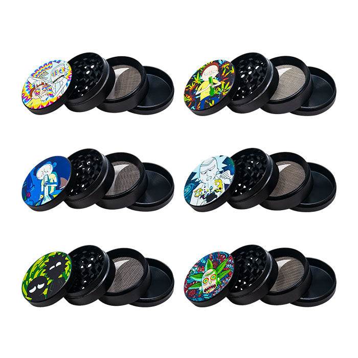 Rick & Morty Zinc Alloy 4 Piece Grinder 40mm - Bong Empire
