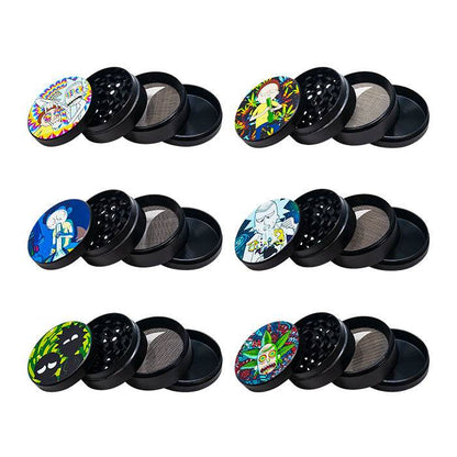 Rick & Morty Zinc Alloy 4 Piece Grinder 40mm - Bong Empire