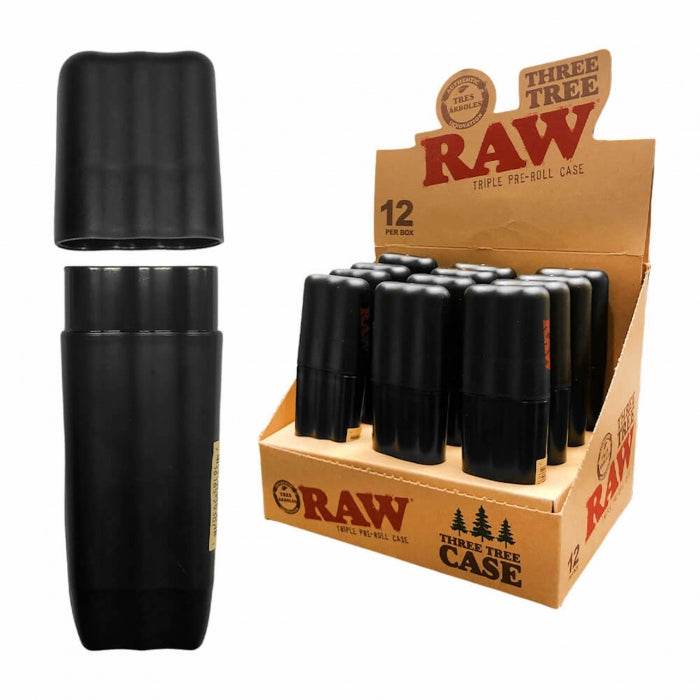 RAW Three Tree Triple Pre-Rolled Cones Case - Bong Empire