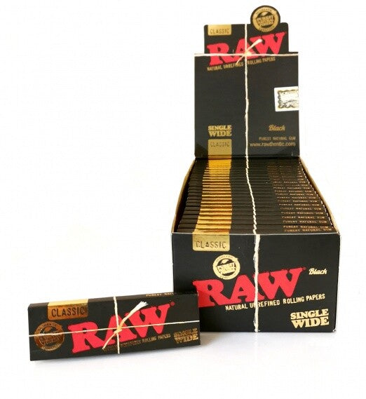RAW Black Single Wide Rolling Papers