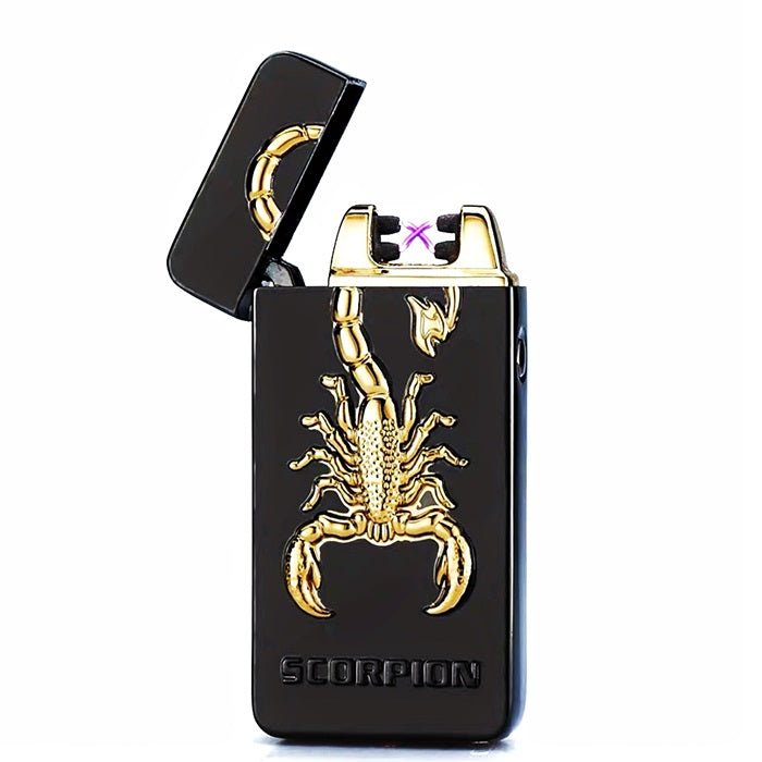 Scorpion Black Plasma Arc Cigarette USB Lighter - Bong Empire