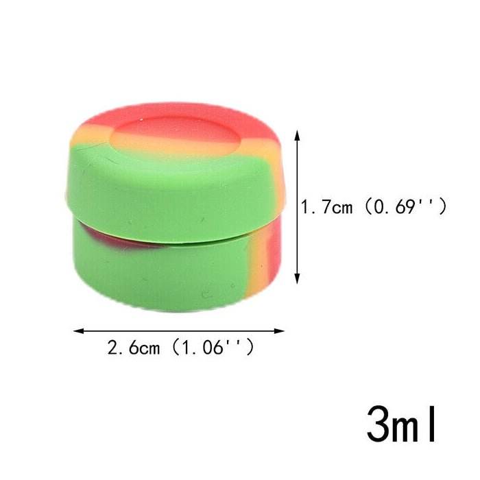 Silicone Container Storage Jar Seals Oil Wax 3mL - Bong Empire
