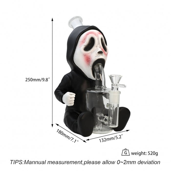 Silicone Death Ghost Baby Water Pipe 25cm – Horror Collectible Design - Bong Empire