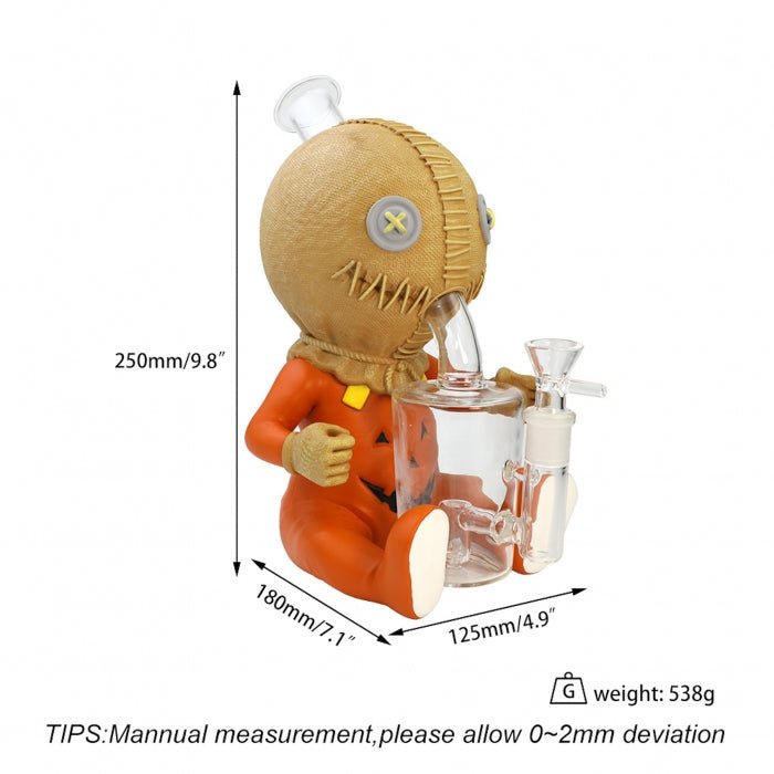 Silicone Pumpkin Ghost Baby Water Pipe 25cm – Halloween Collectible - Bong Empire