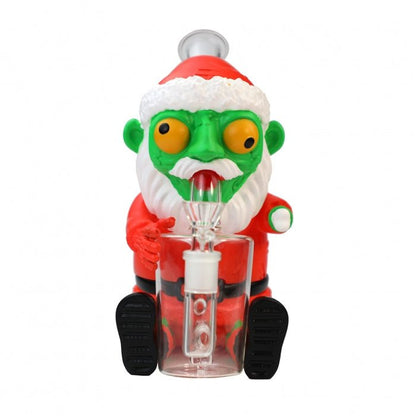 Silicone Zombie Santa Water Pipe 23cm – Festive Collectible Design - Bong Empire