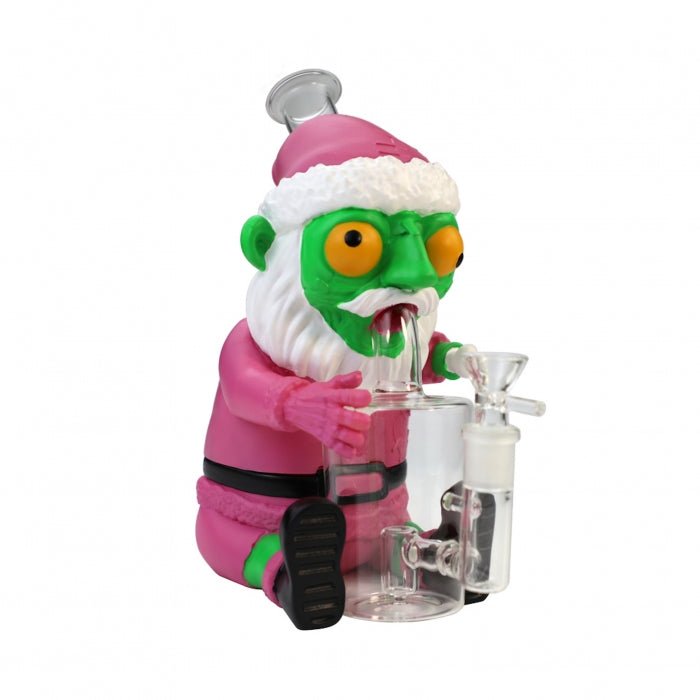 Silicone Zombie Santa Water Pipe 23cm – Festive Collectible Design - Bong Empire