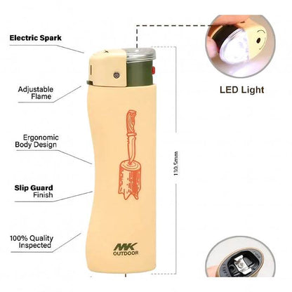 3 in 1 Large MK Outdoor LED Torch Bottle Opener Refillable Gas Lighter