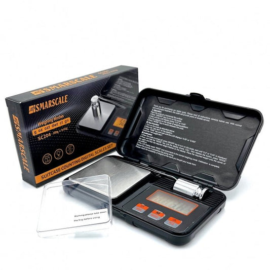 SMARSCALE Suitcase Counting Digital Scales Set 0.01g - 200g - Bong Empire