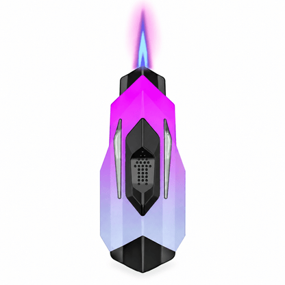 Spaceship LED Jet Lighter Pink Silver