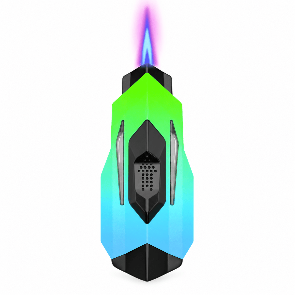 Spaceship LED Jet Lighter Neon Green Ice Blue
