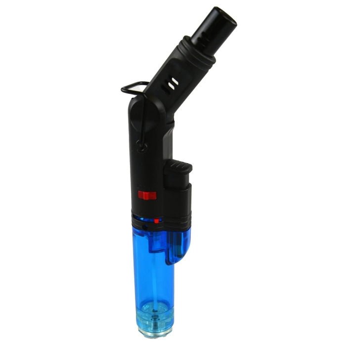 Stand Up Adjustable Head Jet Lighter Transparent Body - Bong Empire