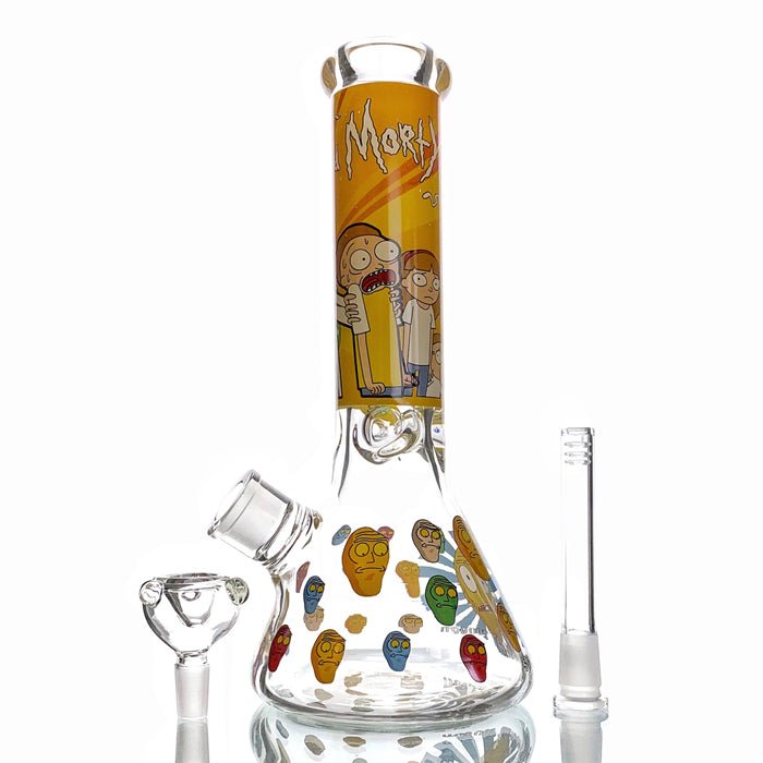 Stone Age 9mm Extra Thick Rick And Morty Beaker Glass Bong 30cm - Bong Empire