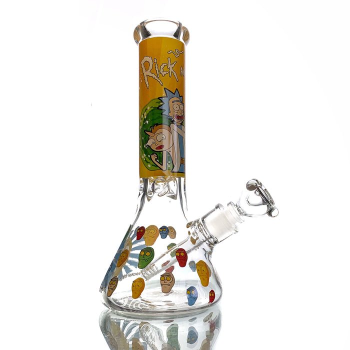 Stone Age 9mm Extra Thick Rick And Morty Beaker Glass Bong 30cm - Bong Empire