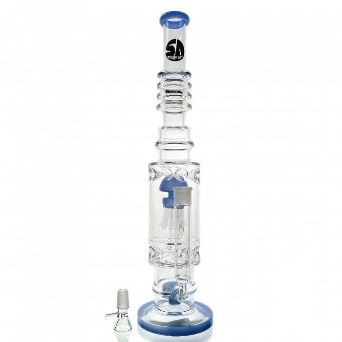 Stone Age Blue Percolator Glass Bong 50cm - Bong Empire