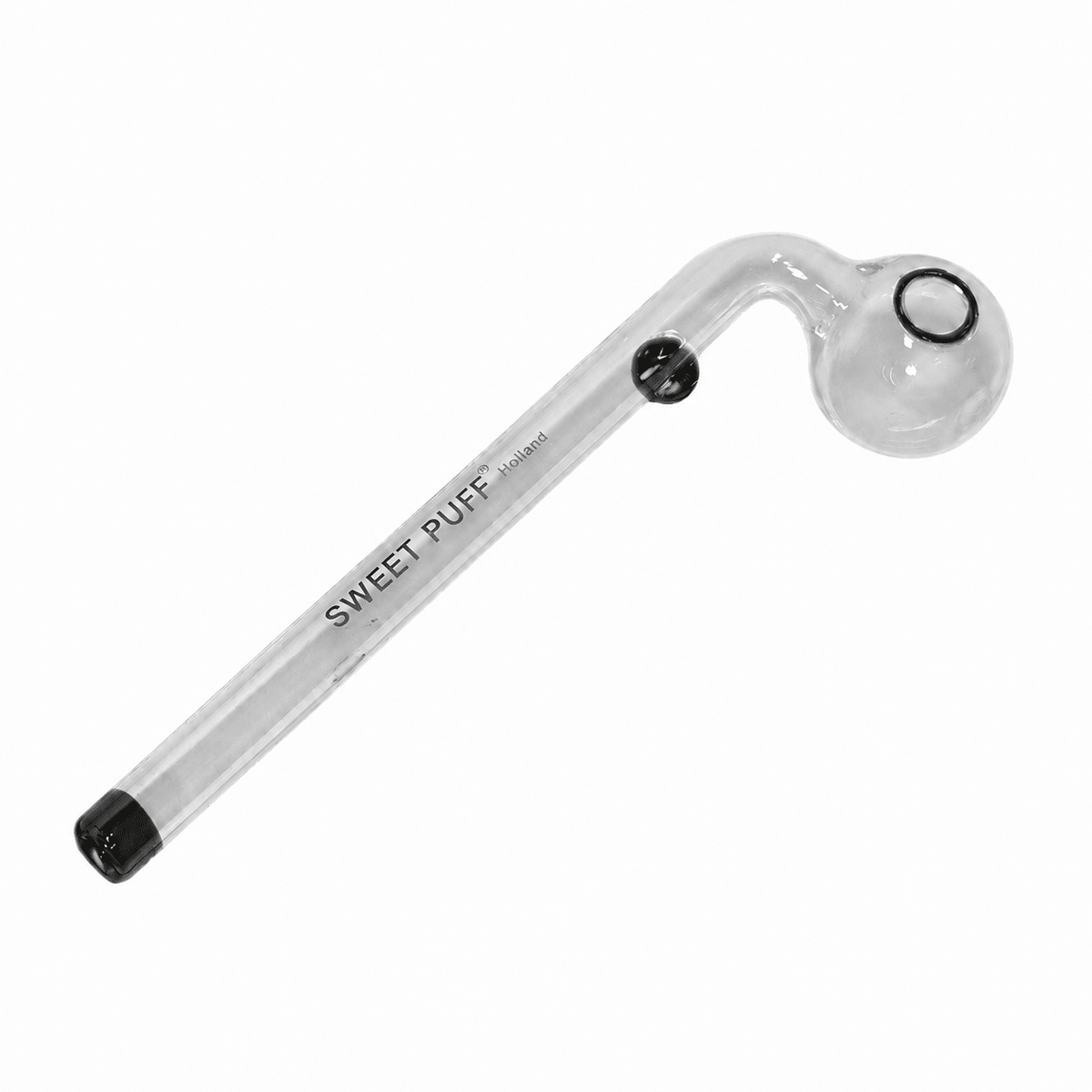 Sweet Puff Glass Pipe 14cm Black