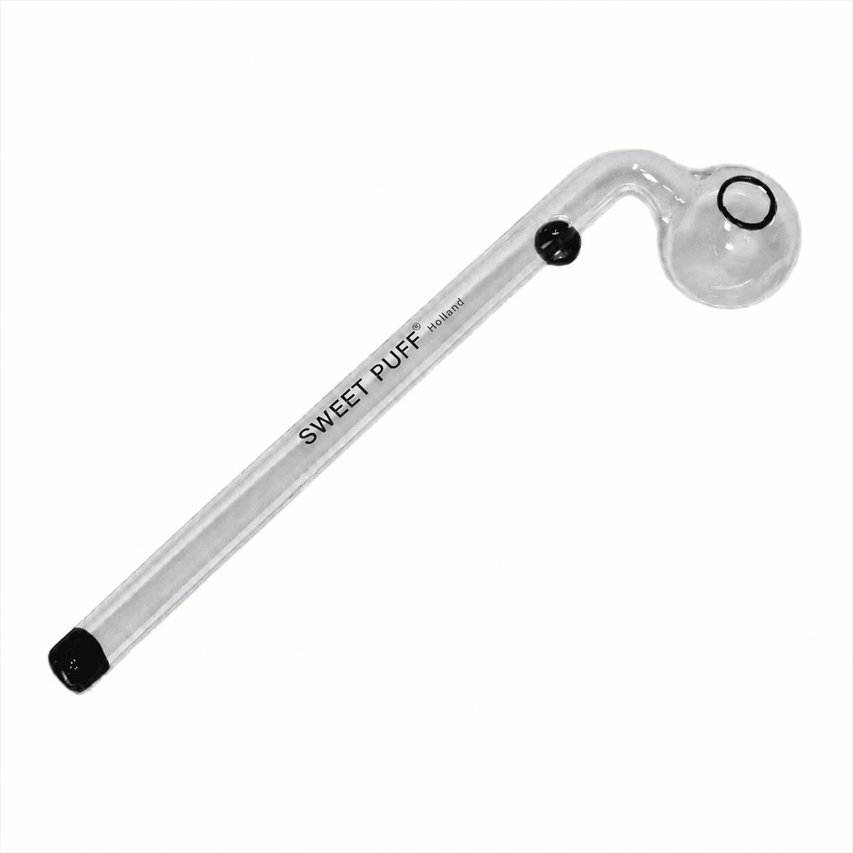 Sweet Puff Glass Pipe 16cm Black