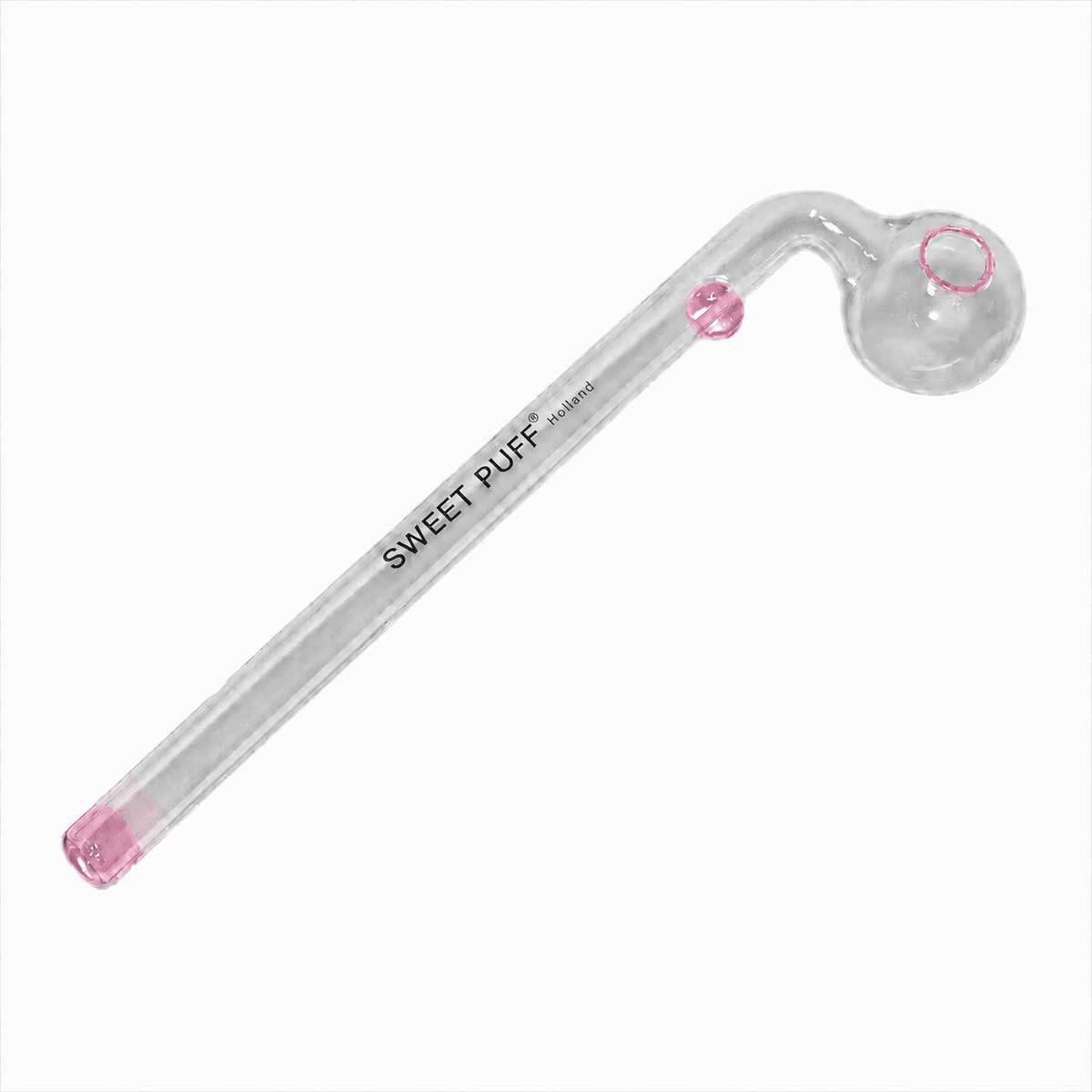 Sweet Puff Glass Pipe 16cm Pink