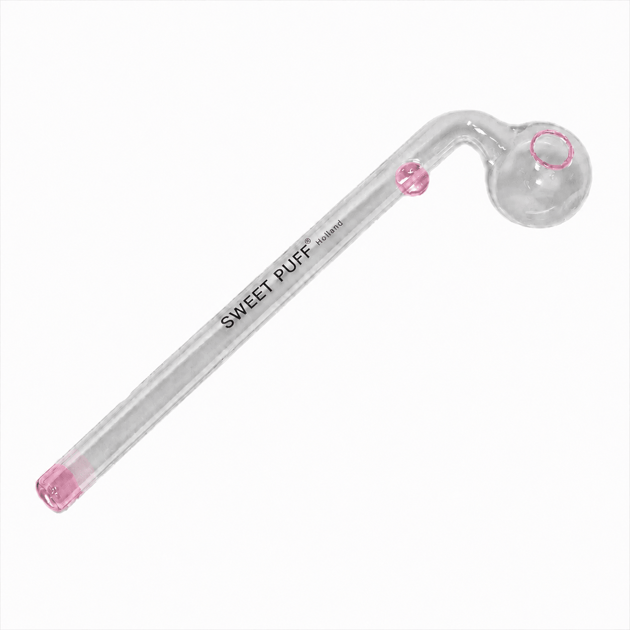 Sweet Puff Glass Pipe 16cm Pink
