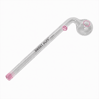 Sweet Puff Glass Pipe 16cm Pink