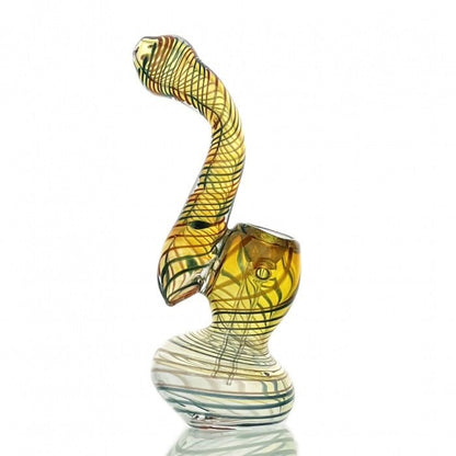 Swirl Colour Glass Bubbler Pipe 16cm - Bong Empire