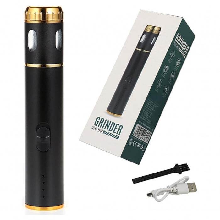 Electric USB Grinding Pen – Automatic Dispenser (Black) - Bong Empire