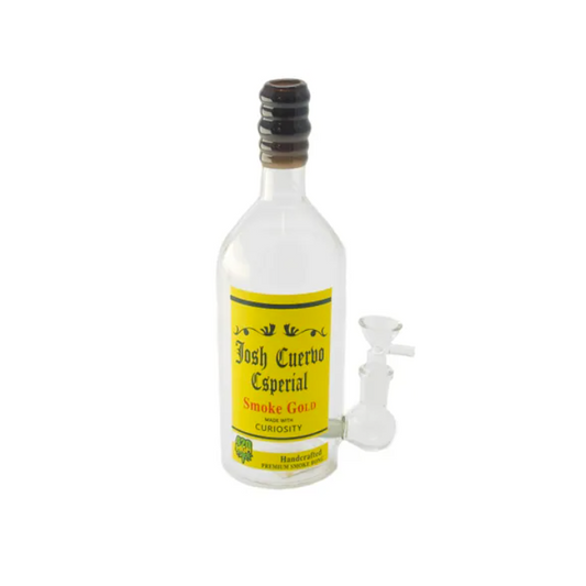MWP Tequila Bottle Style Glass Bong 23cm
