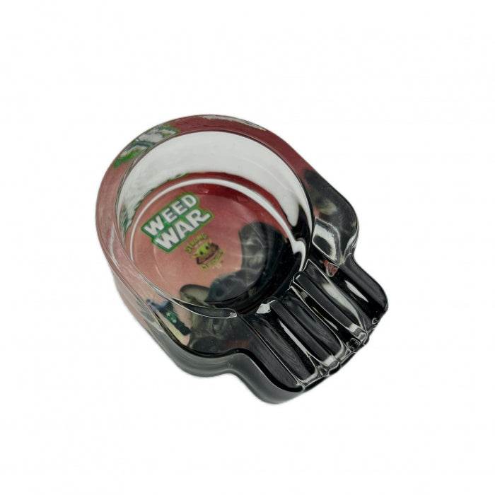 Thick Glass Skull Shaped Ashtray - Bong Empire