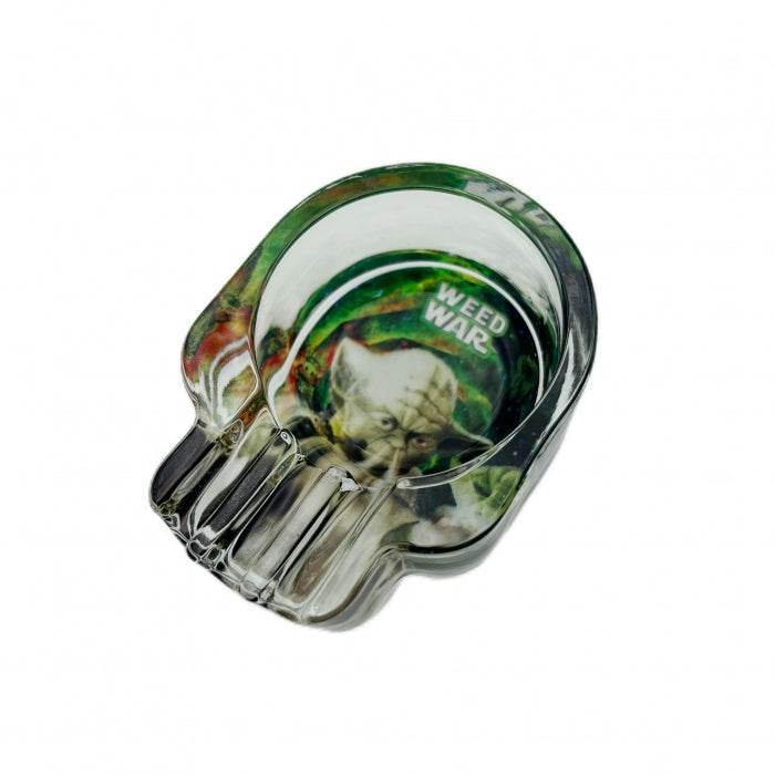 Thick Glass Skull Shaped Ashtray - Bong Empire