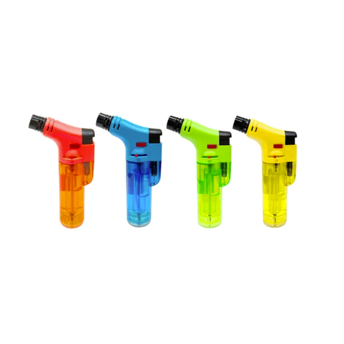 Transparent Stand Up Blowtorch Jet Lighters - Oz Sweet Puff