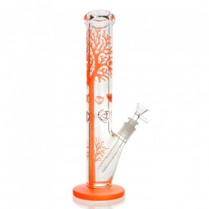 Tree Of Life Straight Tube Glass Bong 35cm - Bong Empire