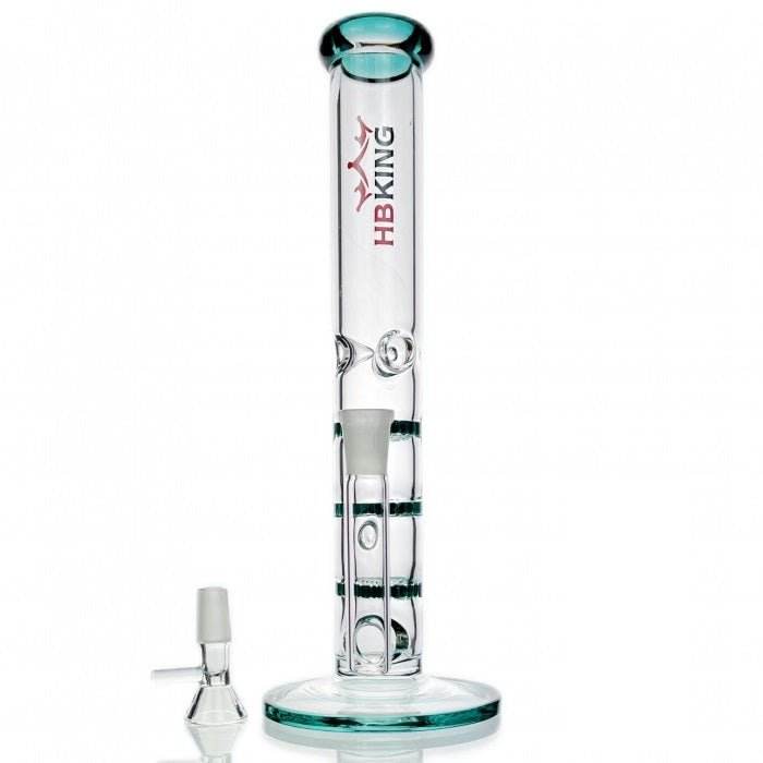 Triple Honeycomb Percolator Straight Tube Glass Bong 28cm - Bong Empire