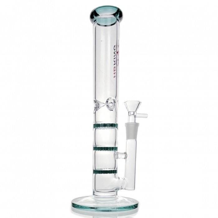 Triple Honeycomb Percolator Straight Tube Glass Bong 28cm - Bong Empire