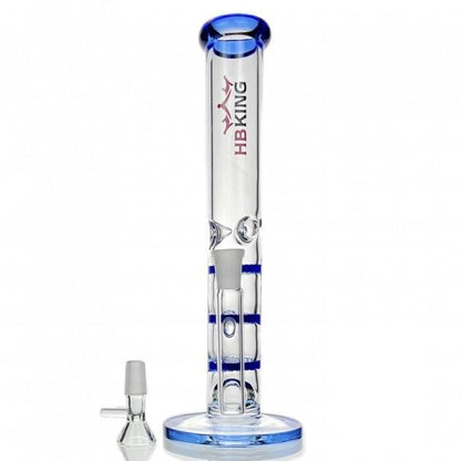 Triple Honeycomb Percolator Straight Tube Glass Bong 28cm - Bong Empire
