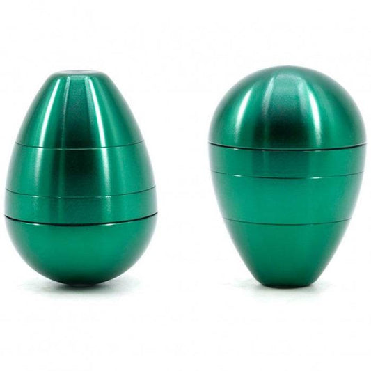 Tumbler Egg Style Green Aluminium 4 Piece Grinder - Bong Empire
