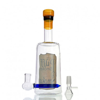 The Puff Smoker Liquor Bottle Glass Bong 23cm