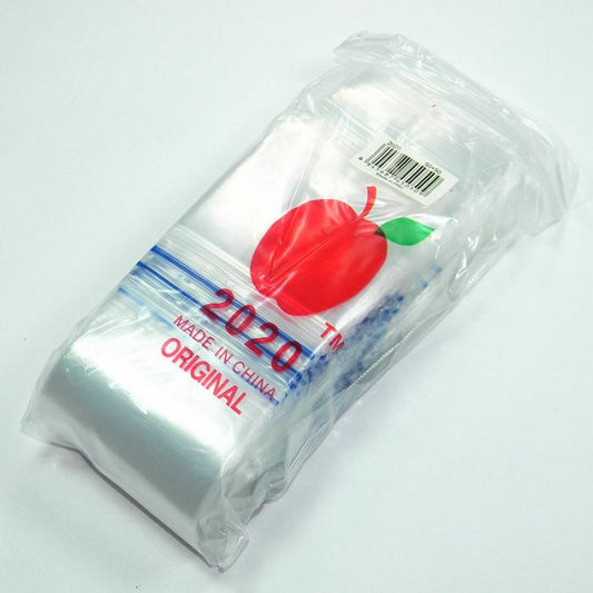 100 Resealable Plastic Bags Clear 50x50 Apple2020