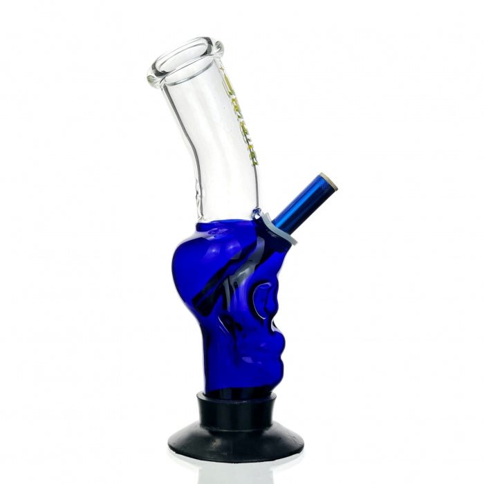 WEGE Blue Skull Gripper Glass Bong 28cm - Bong Empire