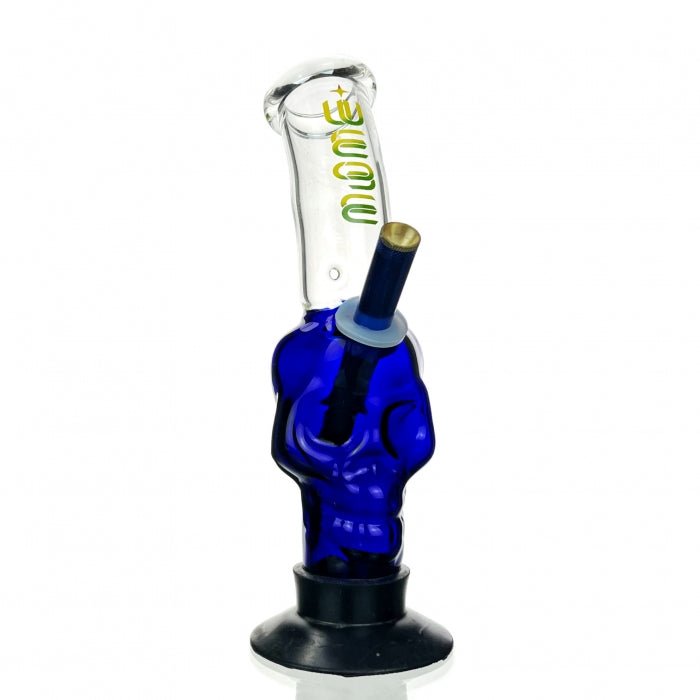 WEGE Blue Skull Gripper Glass Bong 28cm - Bong Empire