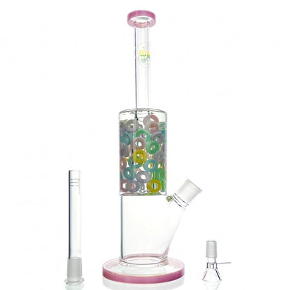 WEGE Candy Ring Pink Glass Bong 33cm - Bong Empire