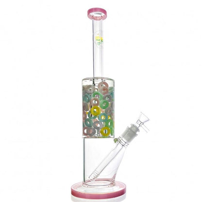 WEGE Candy Ring Pink Glass Bong 33cm - Bong Empire