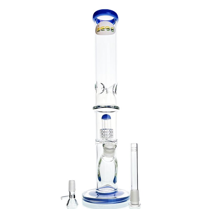 WEGE Ice Catcher Straight Tube Percolator Glass Bong 41cm - Bong Empire