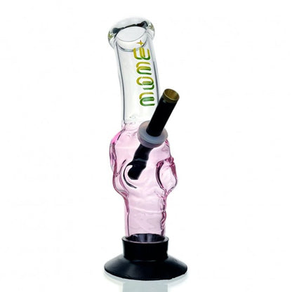 WEGE Pink Skull Gripper Glass Bong 28cm - Bong Empire