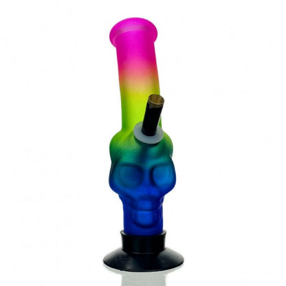 WEGE Rainbow Skull Gripper Glass Bong 28cm - Bong Empire